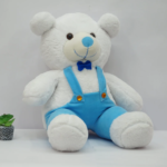 cute blue dungree bear teddy