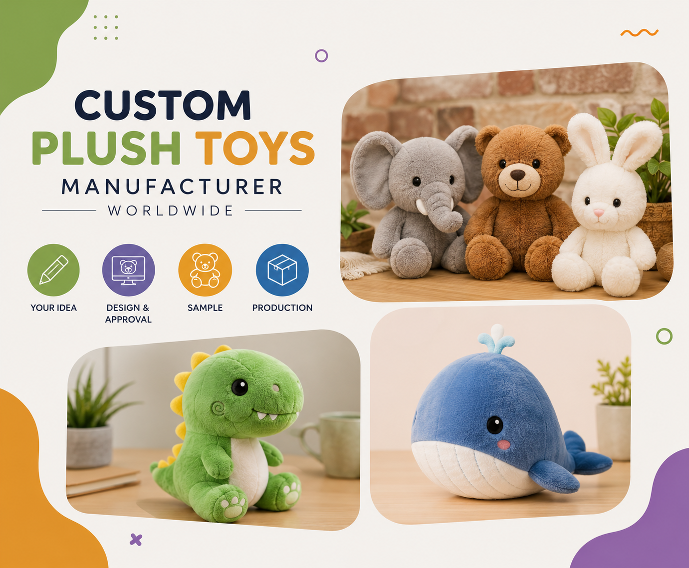 custom plush toys manufacturer worldwide